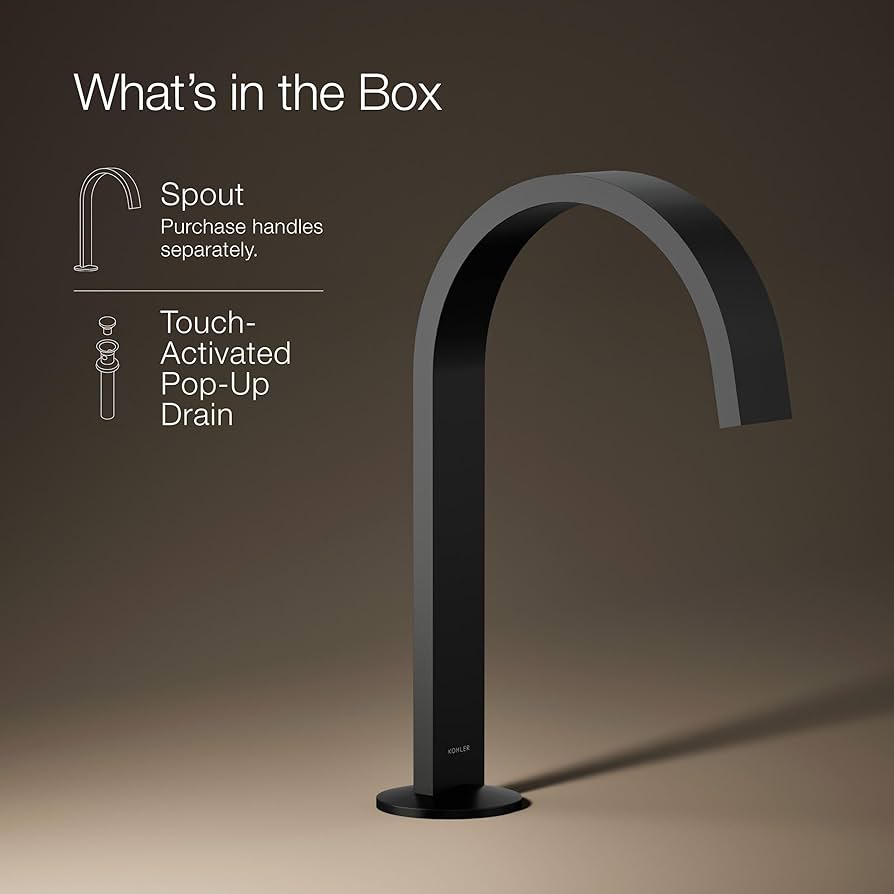 Kohler 77968-BL Components® Bathroom Sink Faucet spout with Ribbon